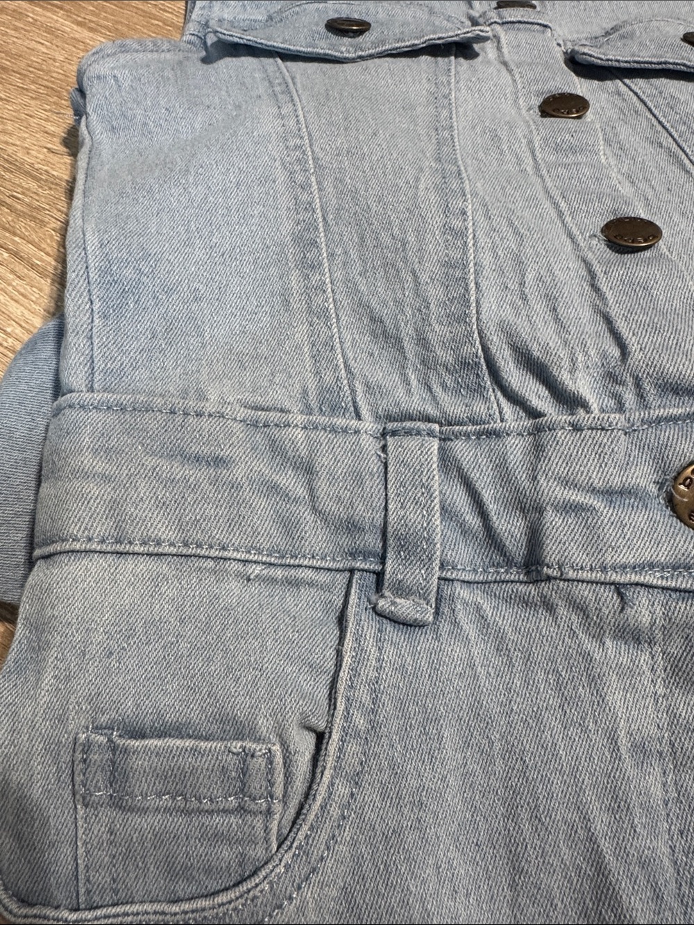 bebe Sleeveless Light Denim Midi Shirt Dress w/ Front Slit & Botton Down -Size S - Picture 8 of 12